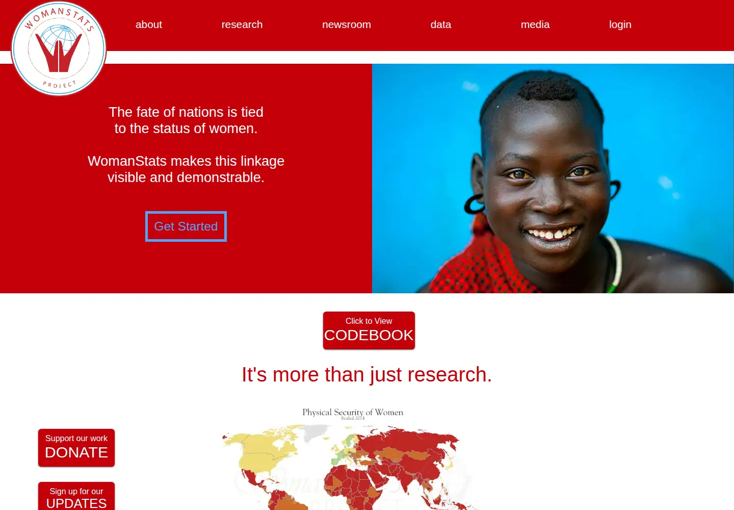 Screenshot of womanstats.org