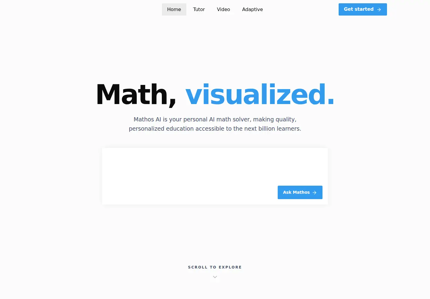Screenshot of mathos.ai