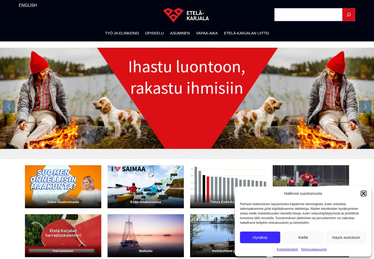 Screenshot of ekarjala.fi