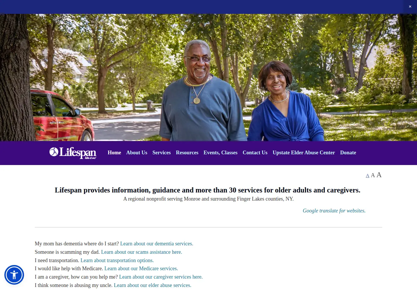 Screenshot of lifespan-roch.org