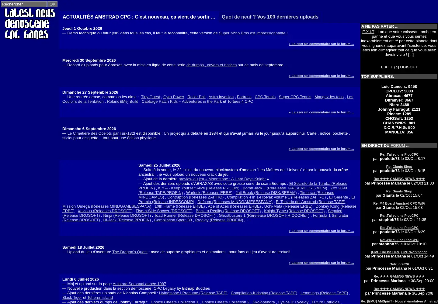 Screenshot of cpcrulez.fr