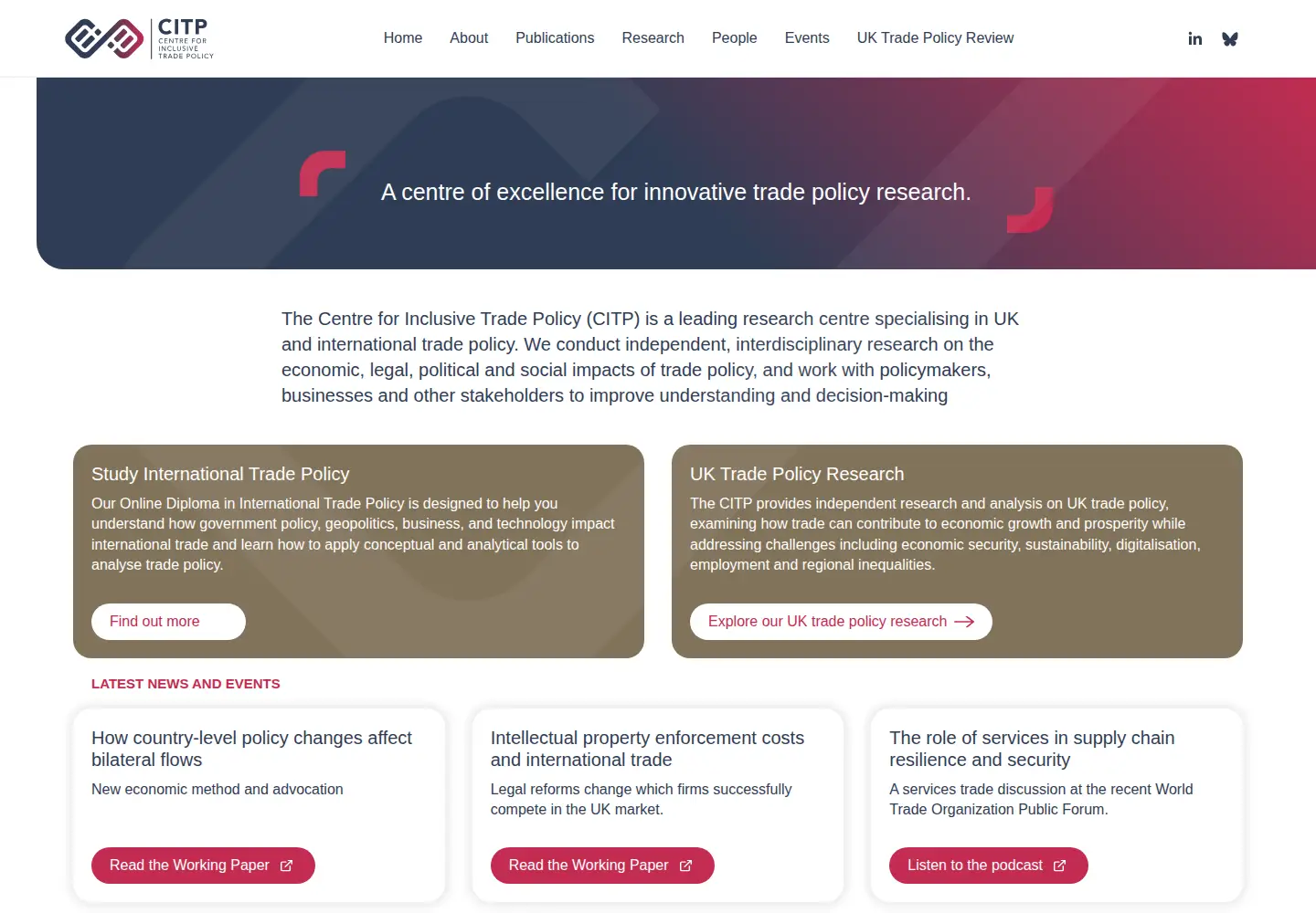 Screenshot of citp.ac.uk
