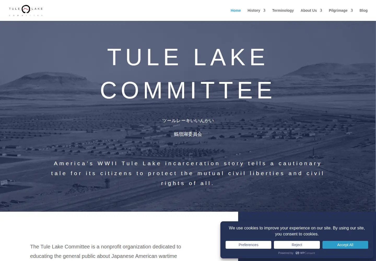Screenshot of tulelake.org