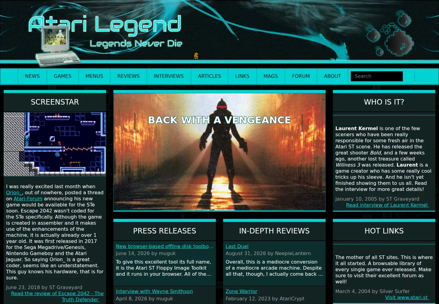 Screenshot of atarilegend.com