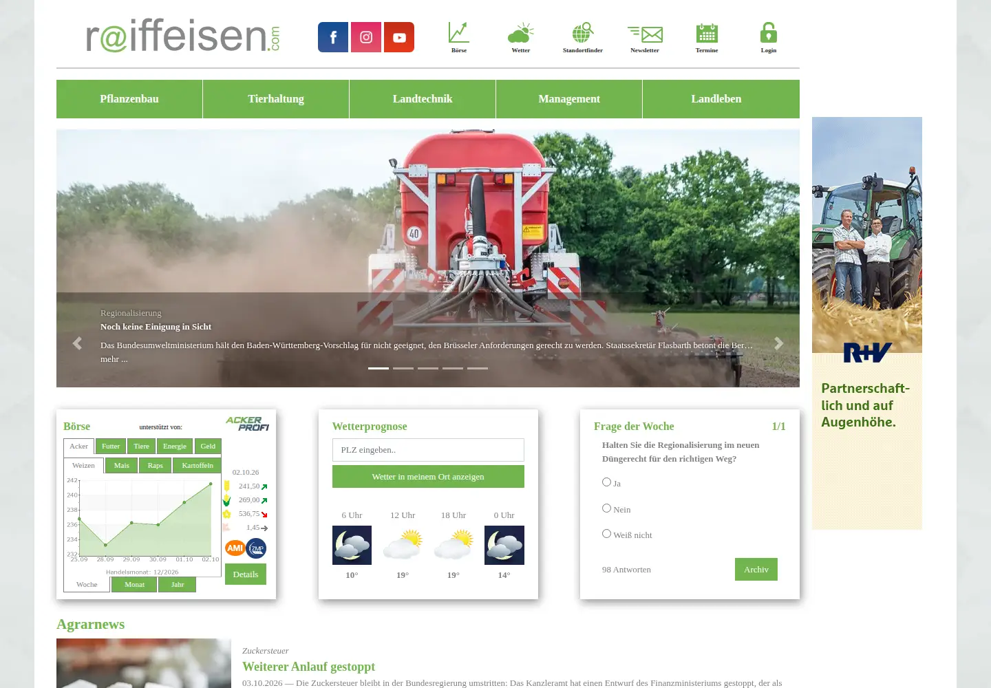 Screenshot of raiffeisen.com