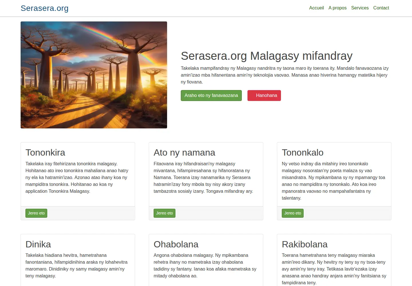 Screenshot of serasera.org