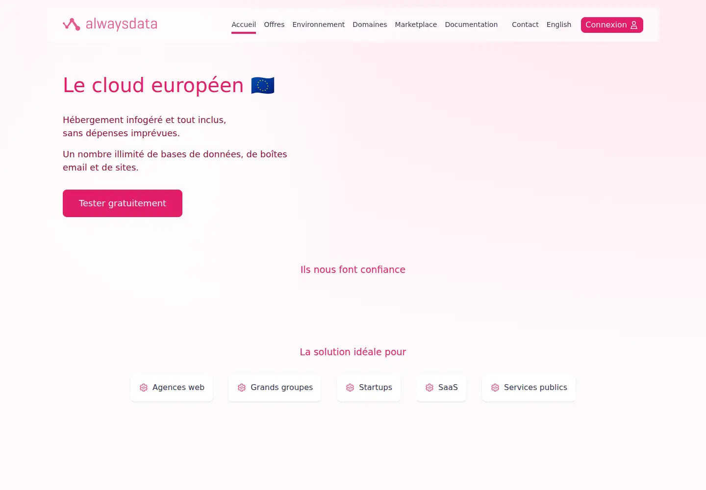 Screenshot of alwaysdata.com