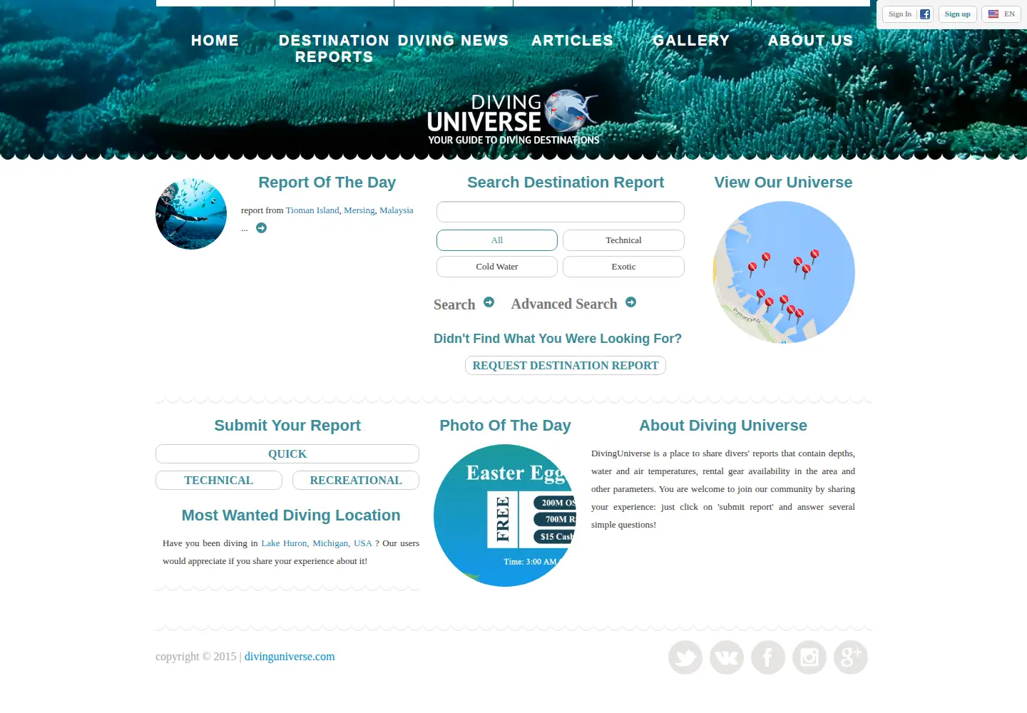 Screenshot of divinguniverse.com