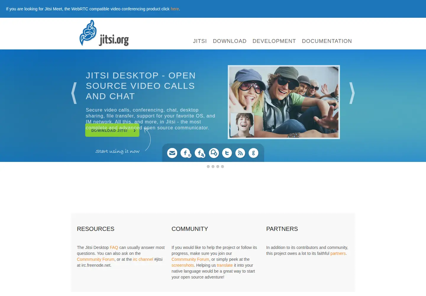 Screenshot of sip-communicator.org