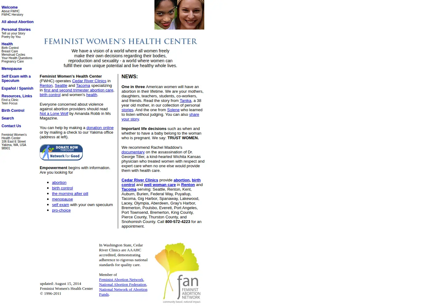Screenshot of fwhc.org