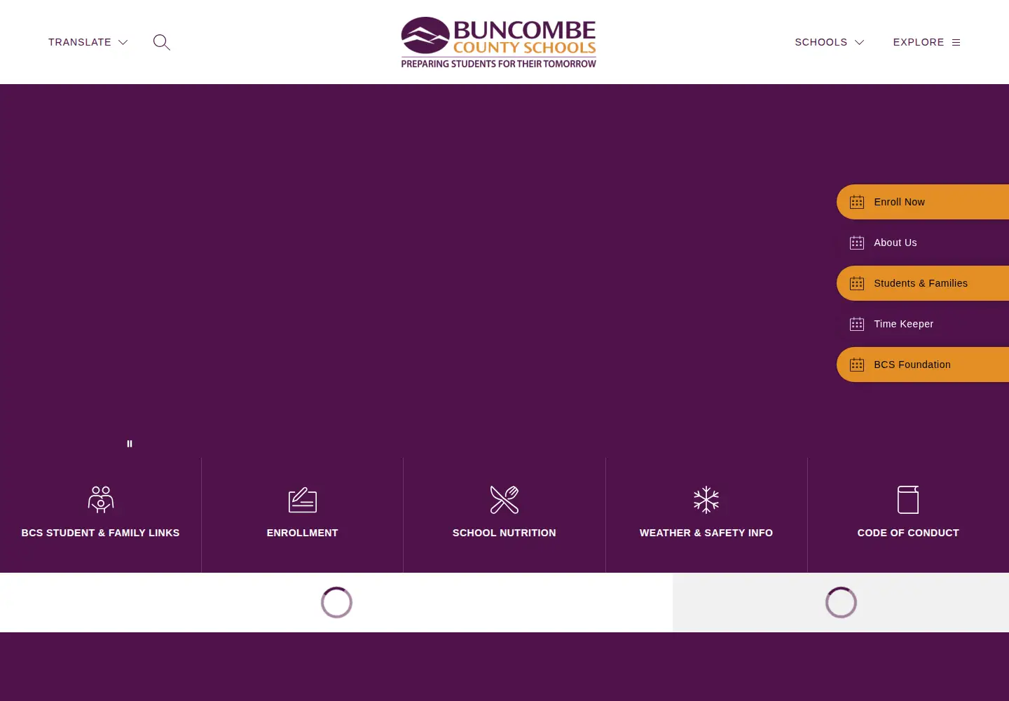 Screenshot of buncombeschools.org