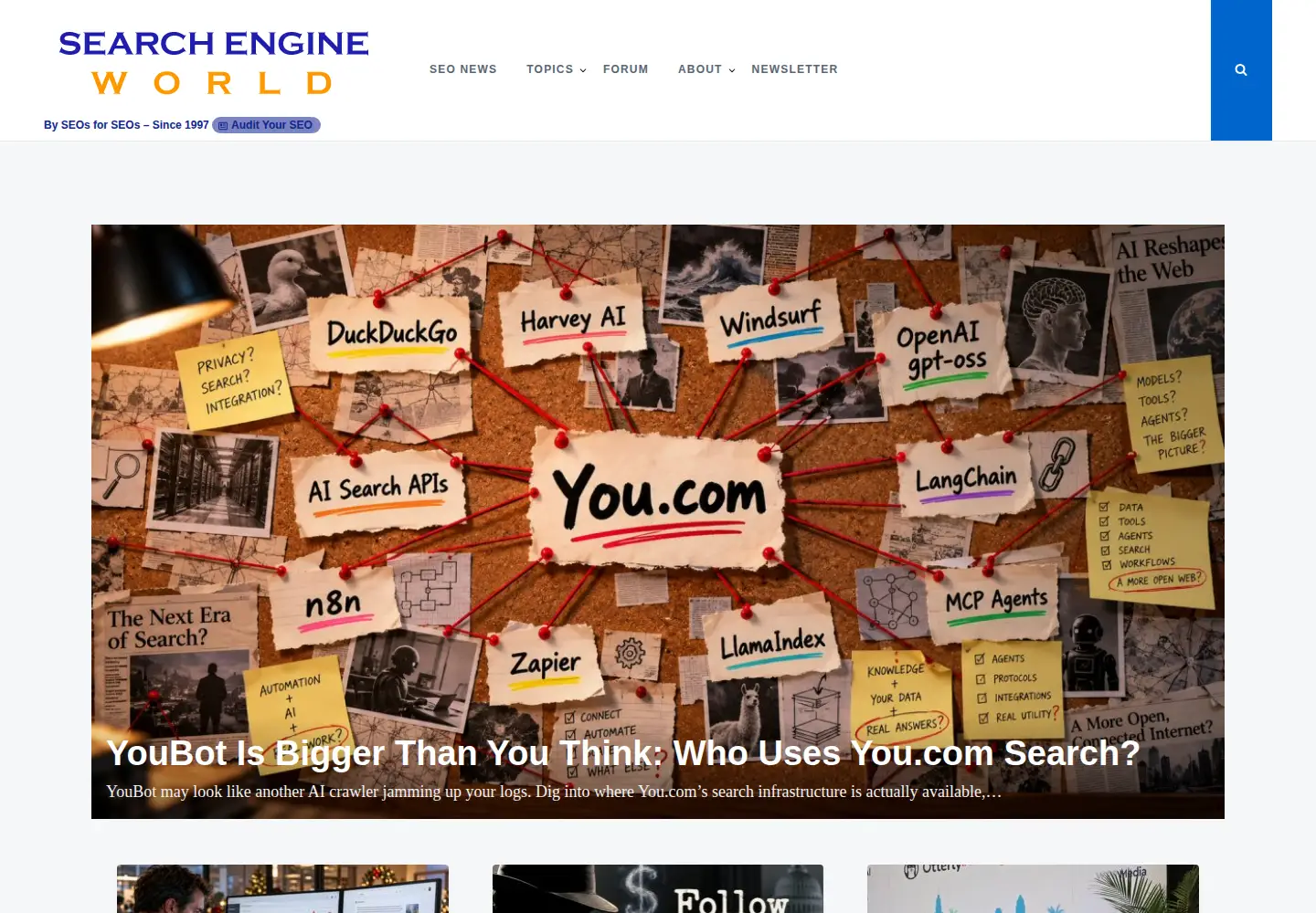 Screenshot of searchengineworld.com