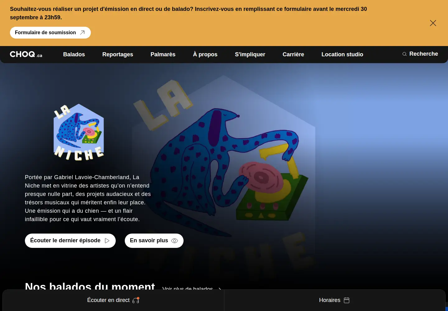 Screenshot of choq.ca