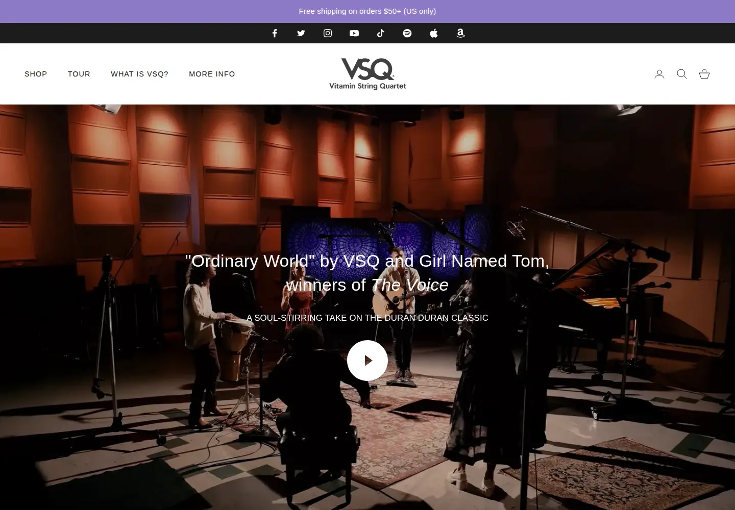 Screenshot of vitaminstringquartet.com