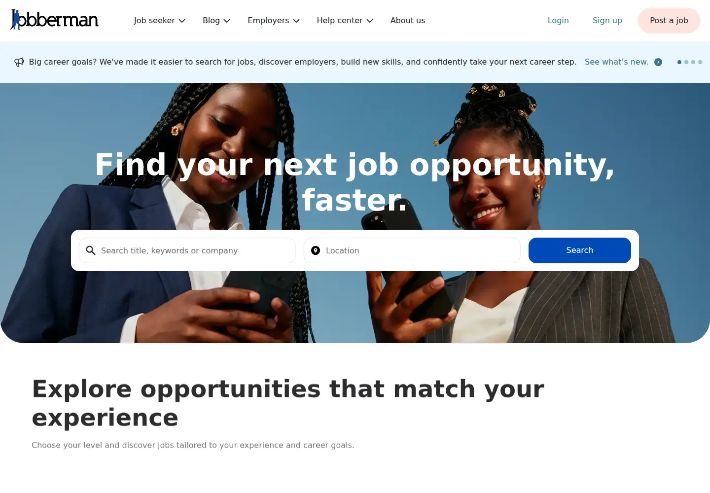 Captured homepage of jobberman.com in the current scan