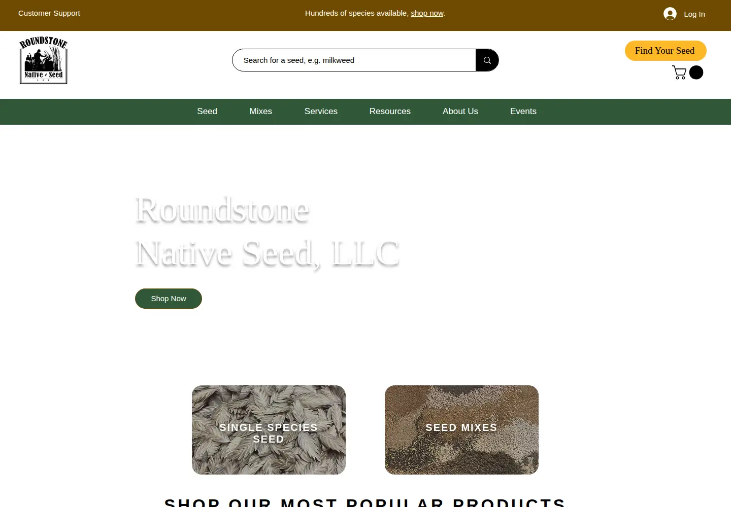 Screenshot of roundstoneseed.com