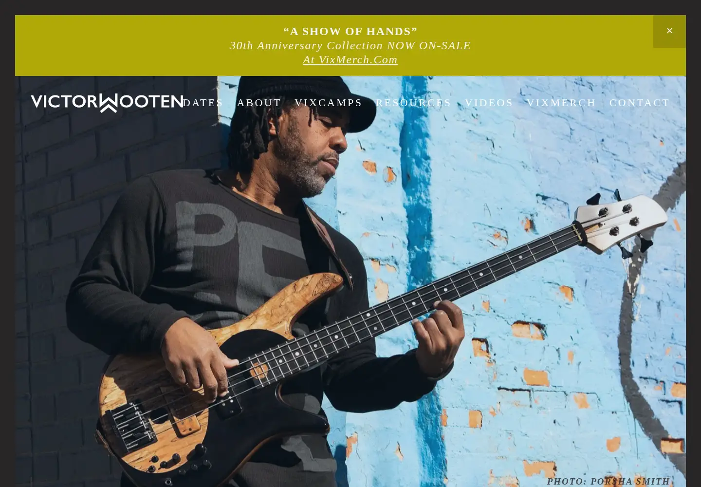 Screenshot of victorwooten.com