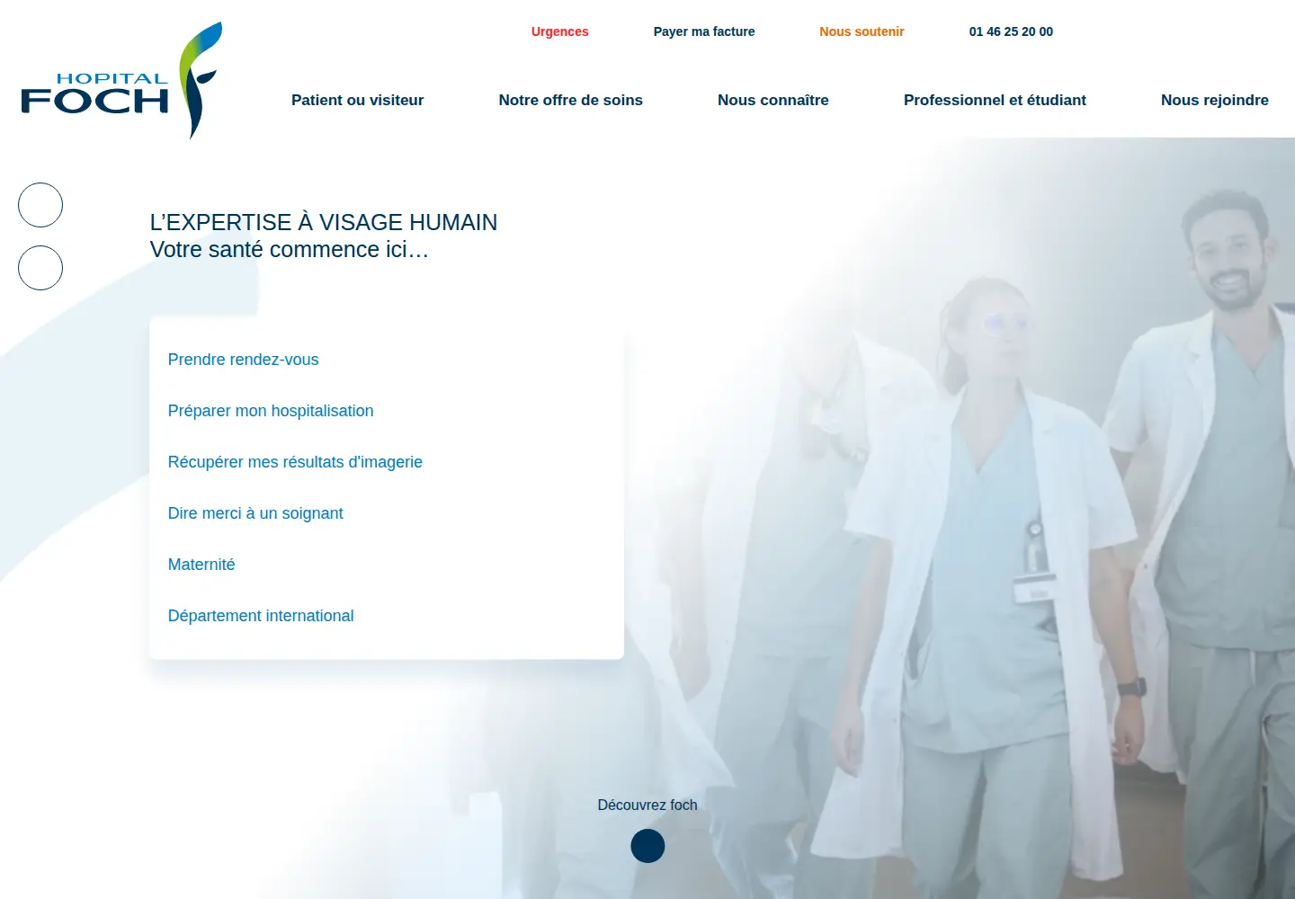 Screenshot of hopital-foch.com