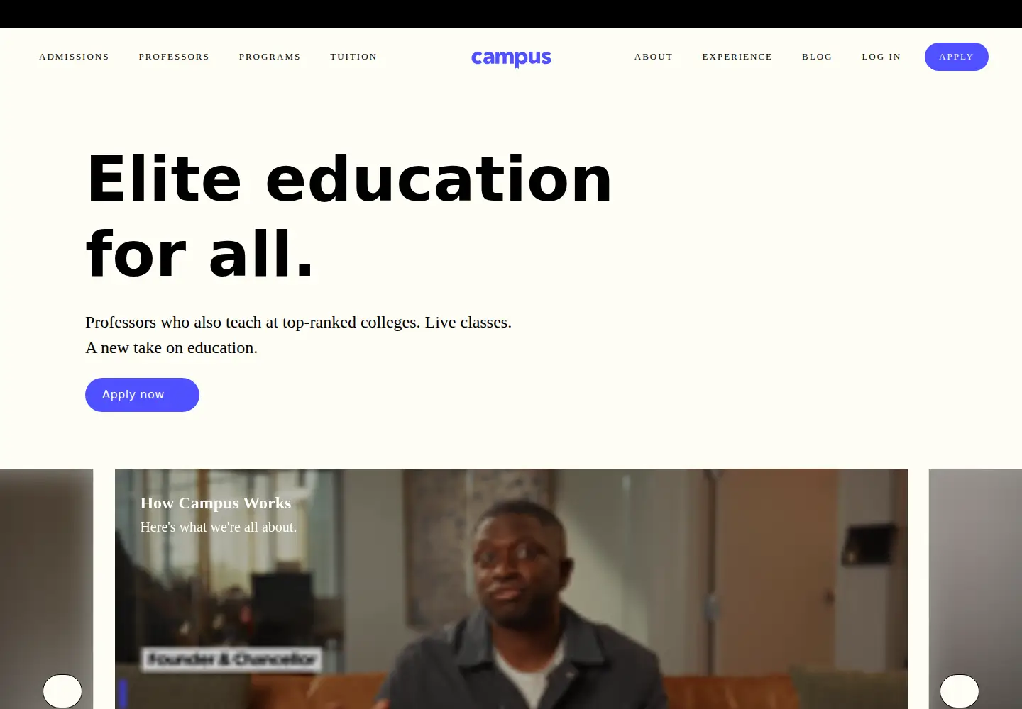 Screenshot of campus.edu