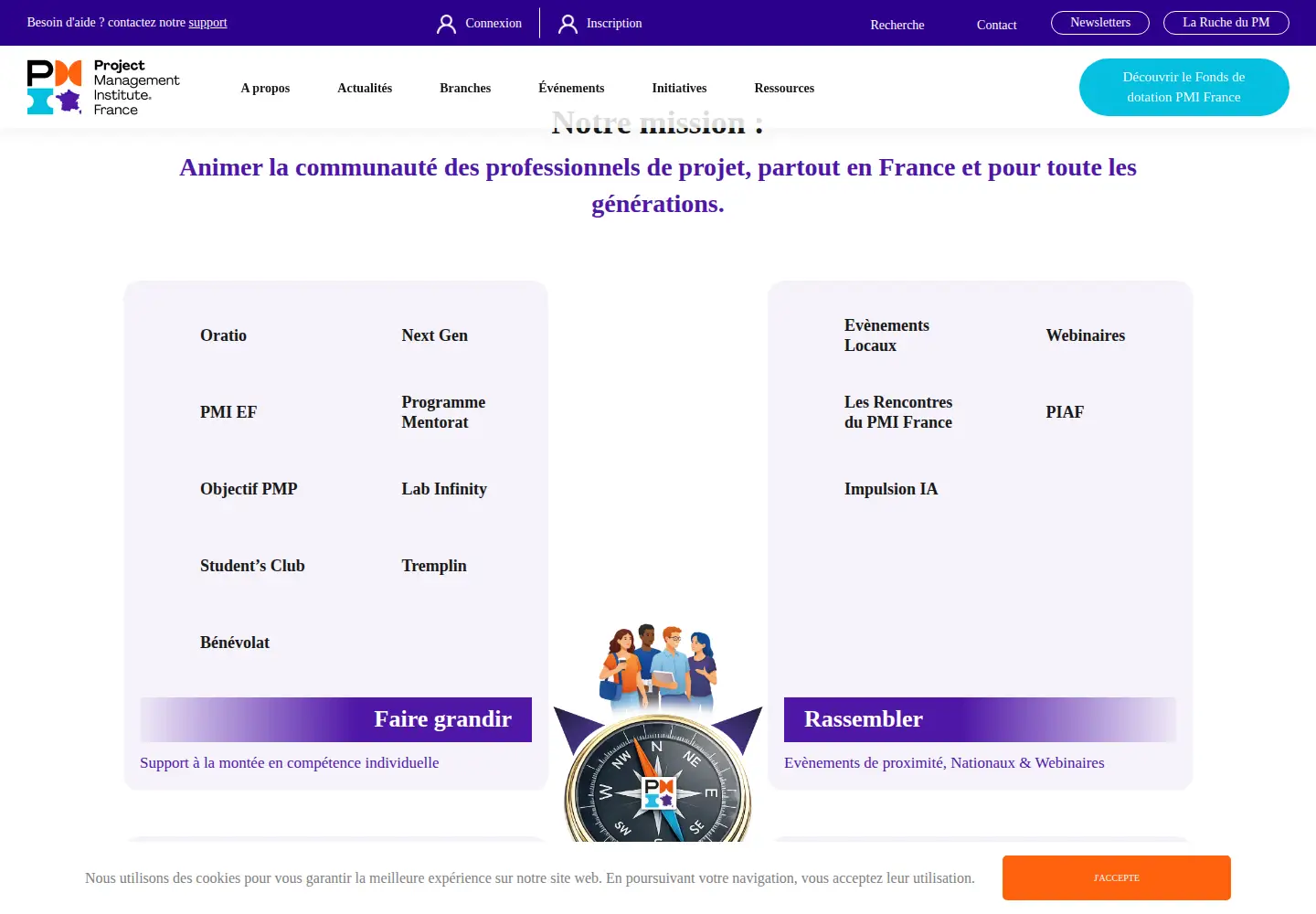 Captured homepage of pmi-france.org in the current scan