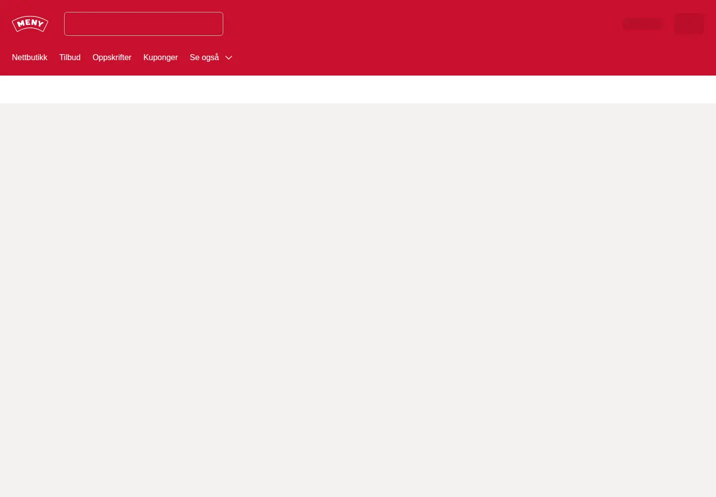 Screenshot of meny.no