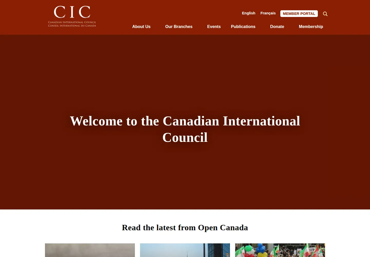 Screenshot of thecic.org