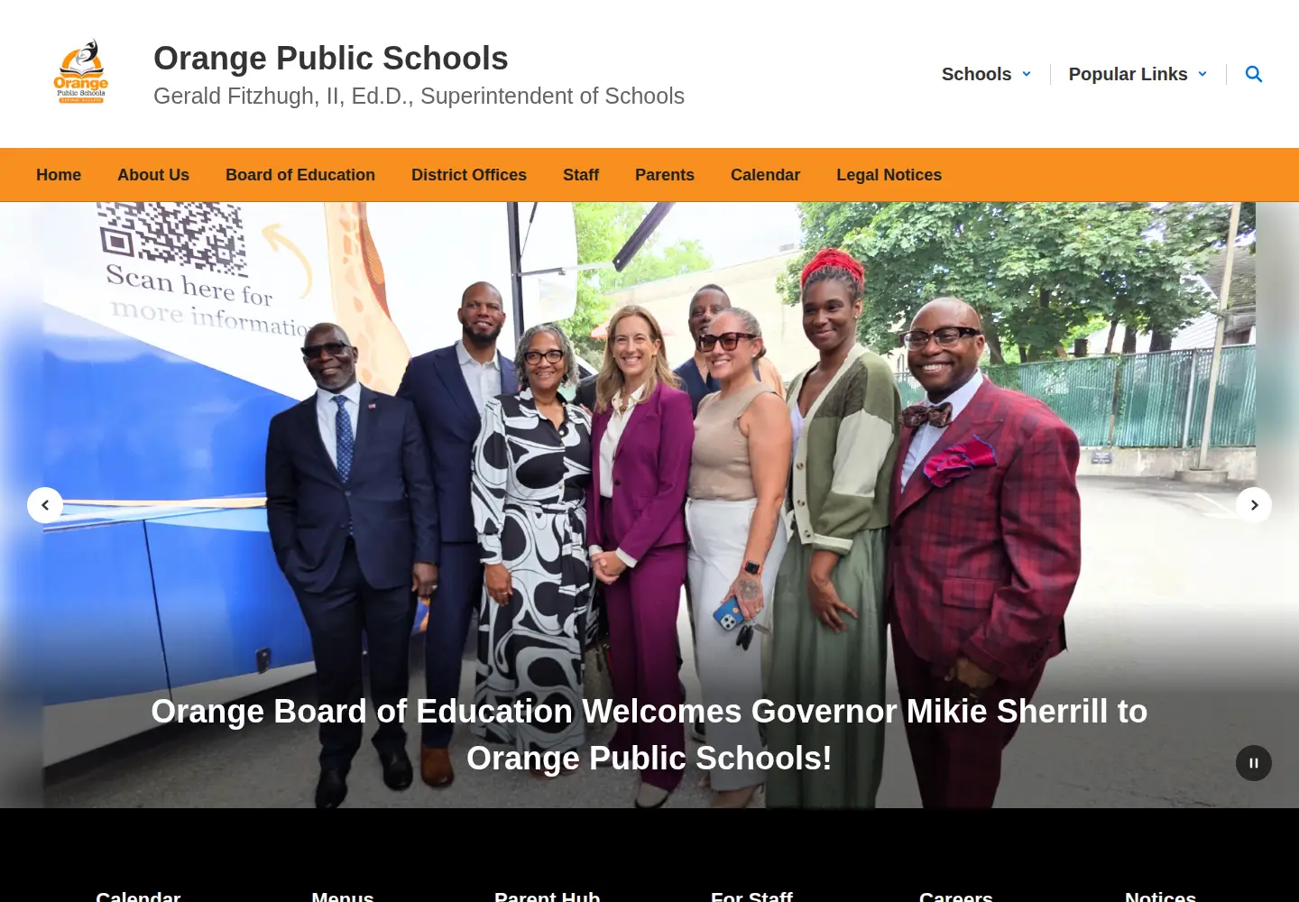 Screenshot of orange.k12.nj.us