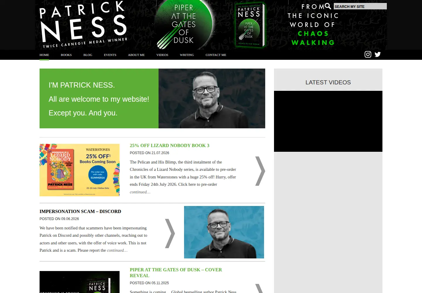 Screenshot of patrickness.com