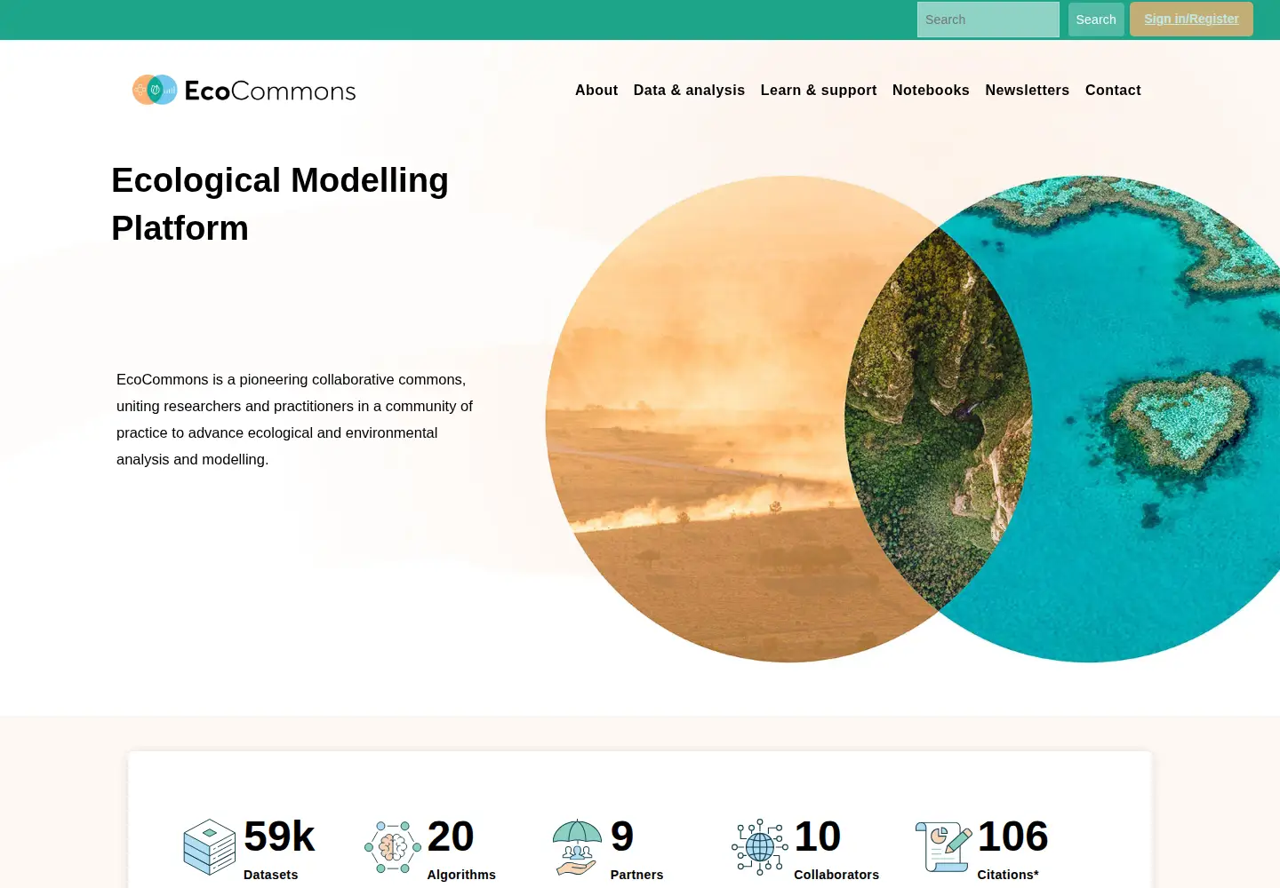 Screenshot of ecocommons.org.au