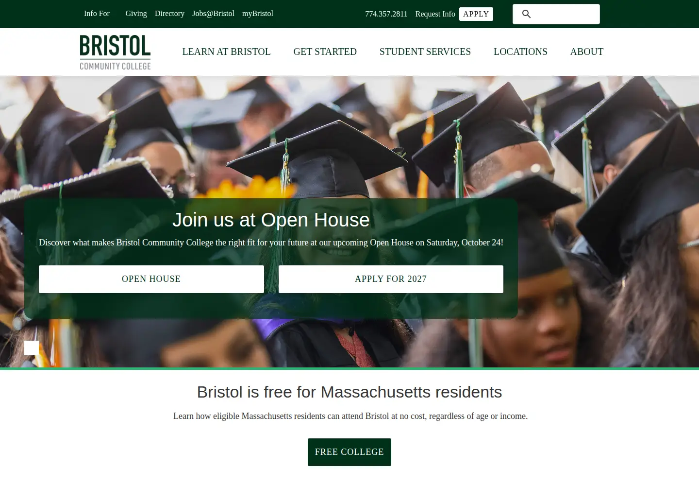 Screenshot of bristolcc.edu