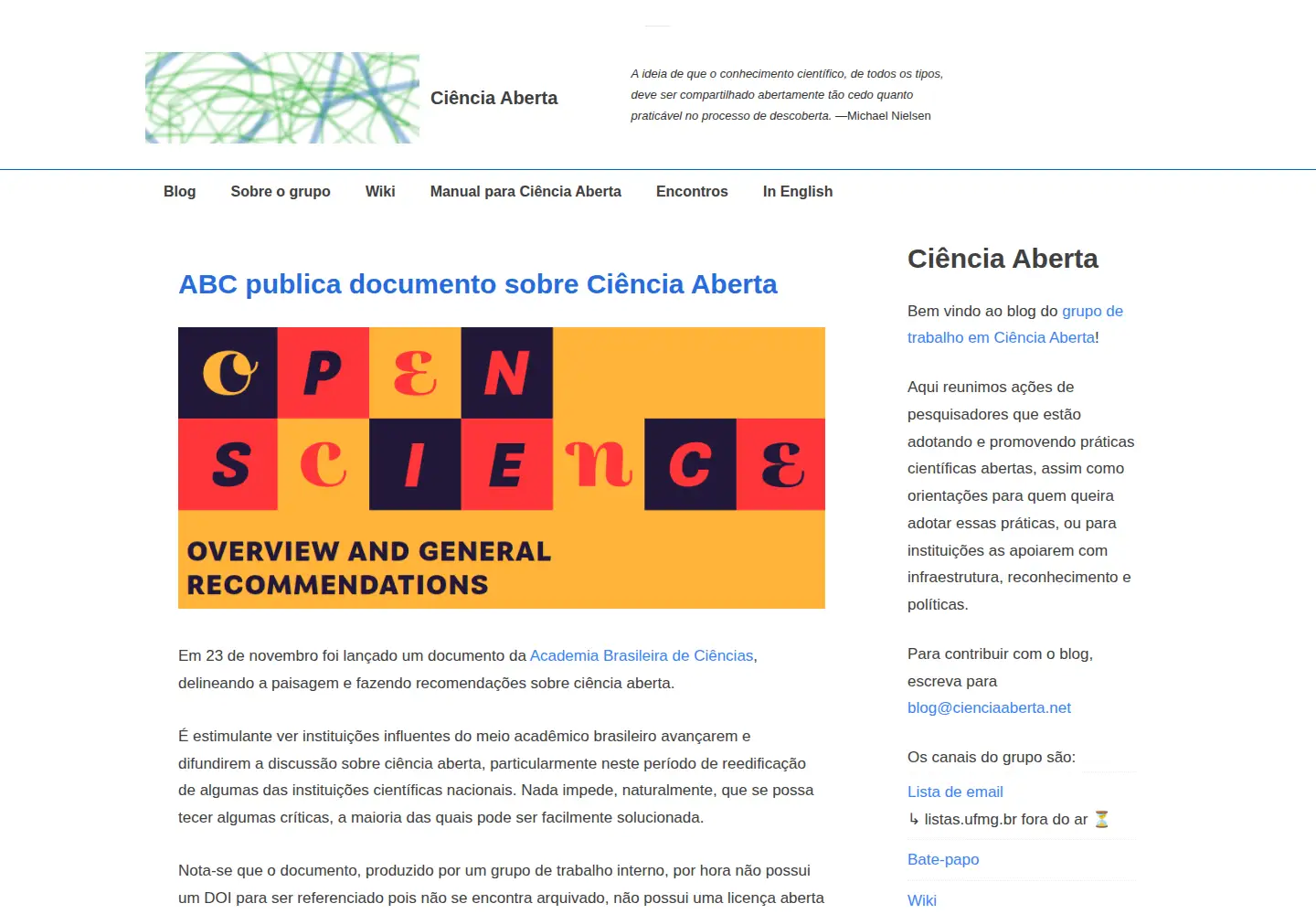 Screenshot of cienciaaberta.net