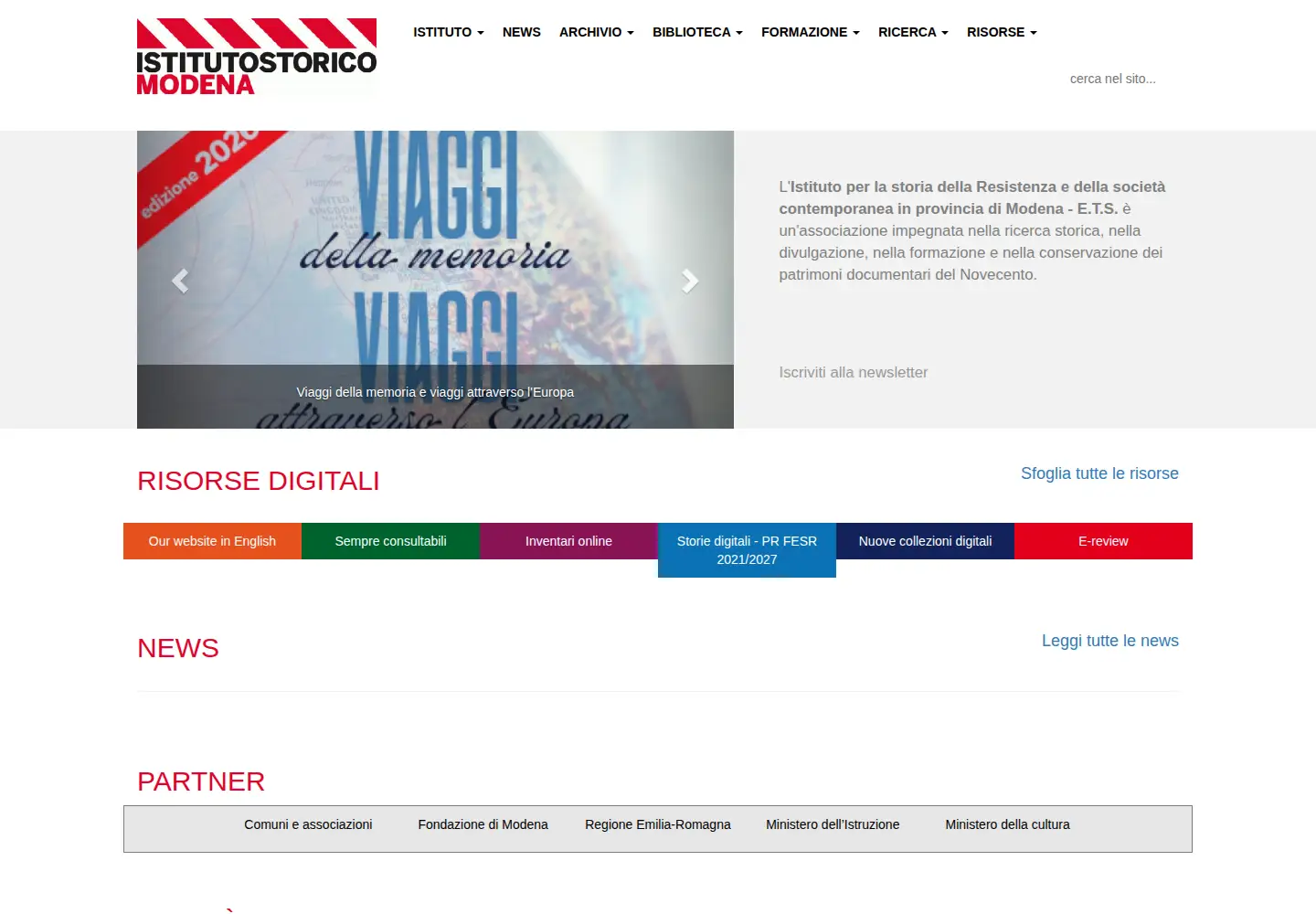 Screenshot of istitutostorico.com