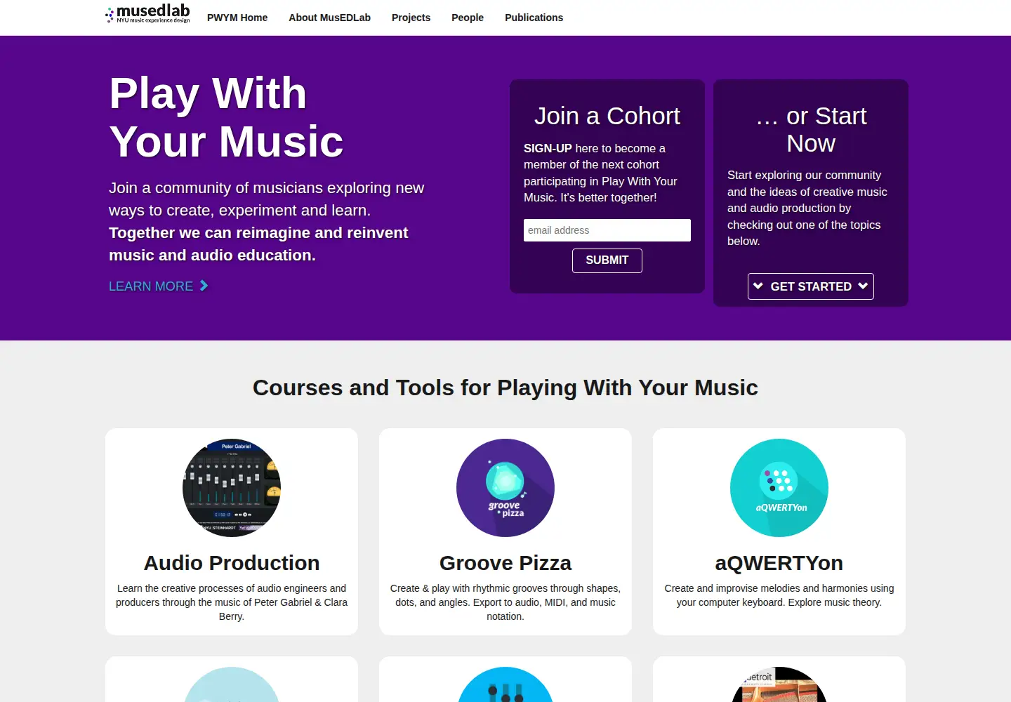Screenshot of musedlab.org