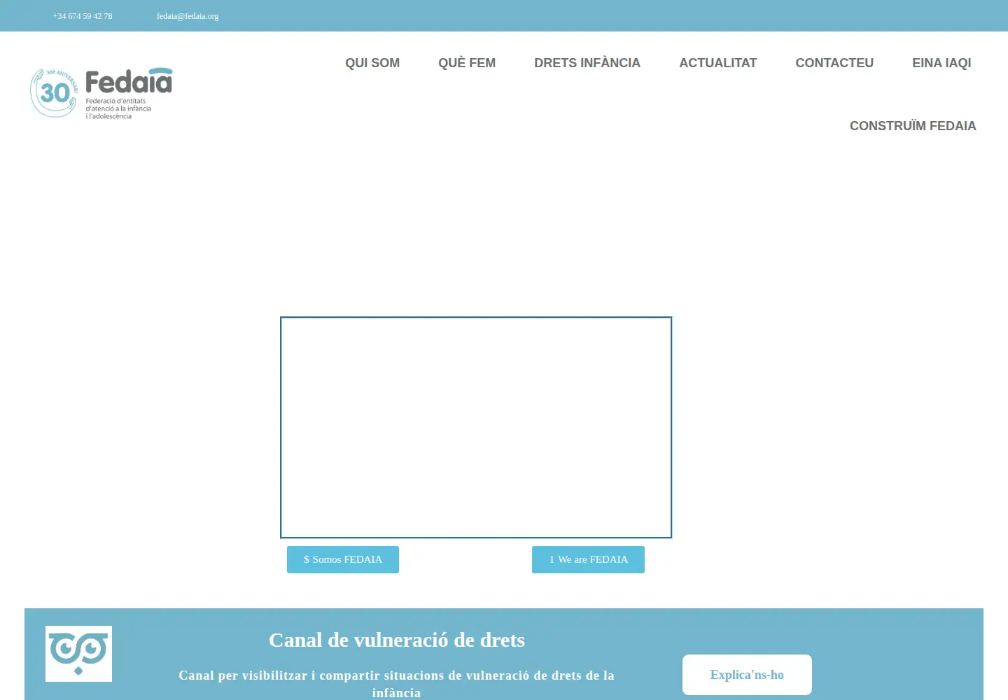 Screenshot of fedaia.org