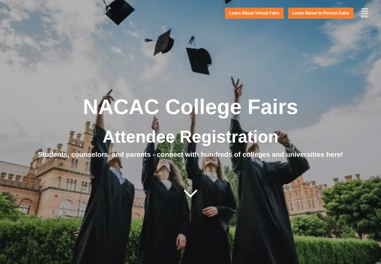 Screenshot of nacacfairs.org
