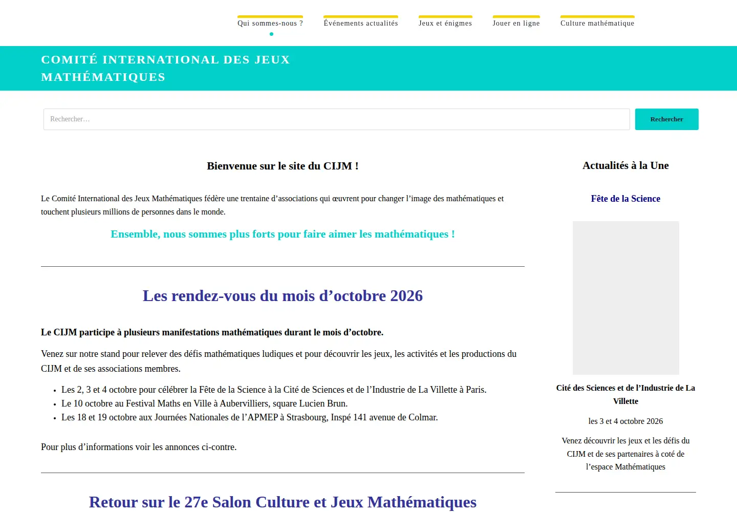 Screenshot of cijm.org