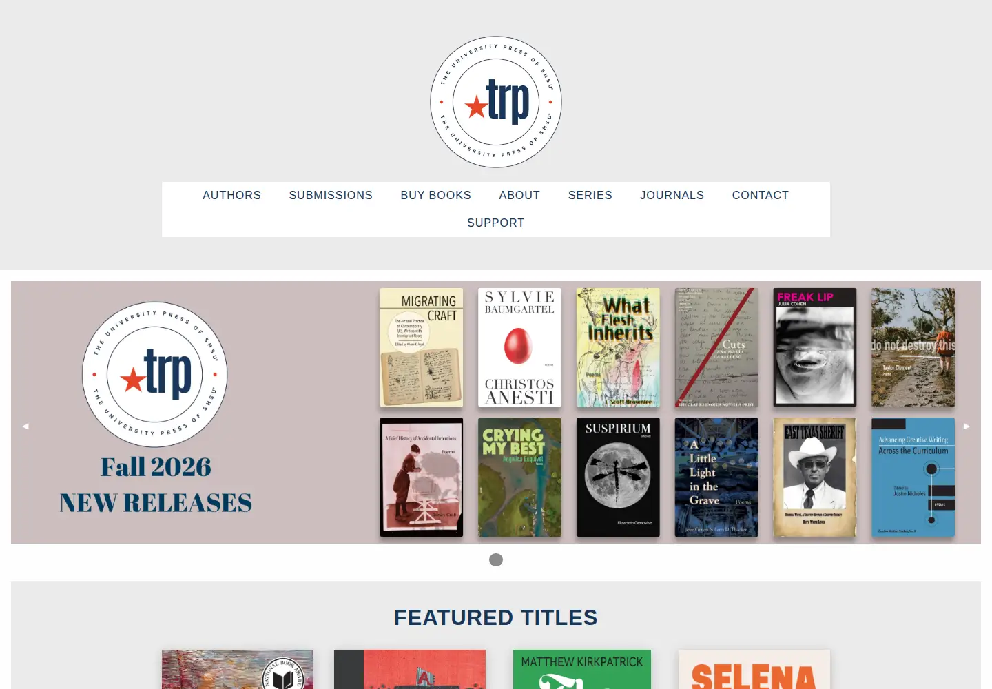 Screenshot of texasreviewpress.org