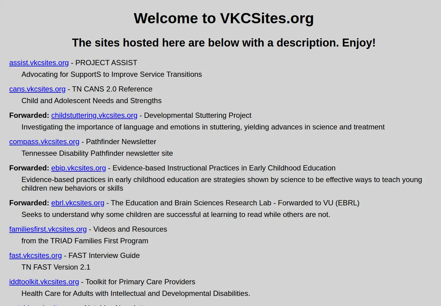 Screenshot of vkcsites.org