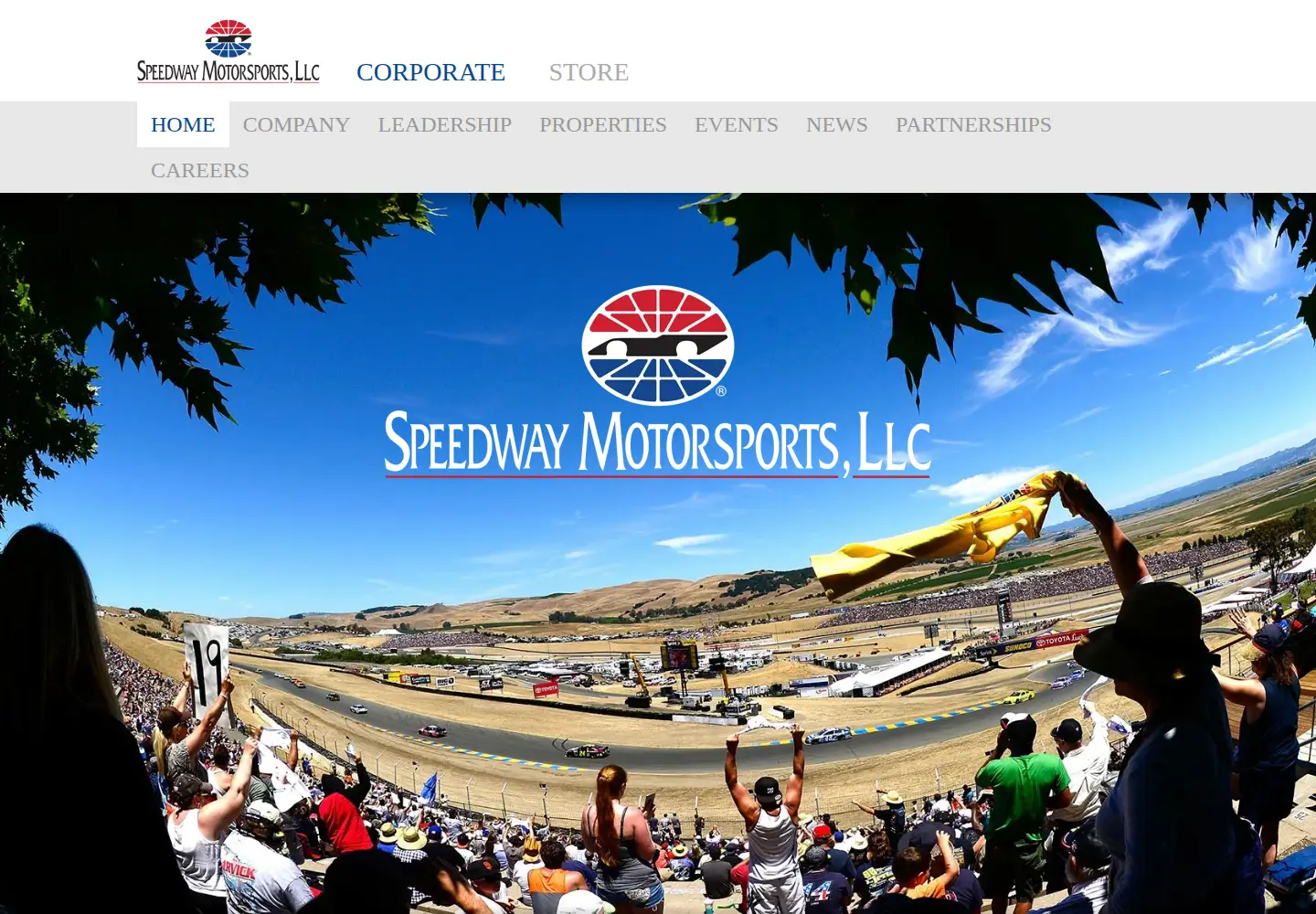 Captured homepage of speedwaymotorsports.com in the current scan