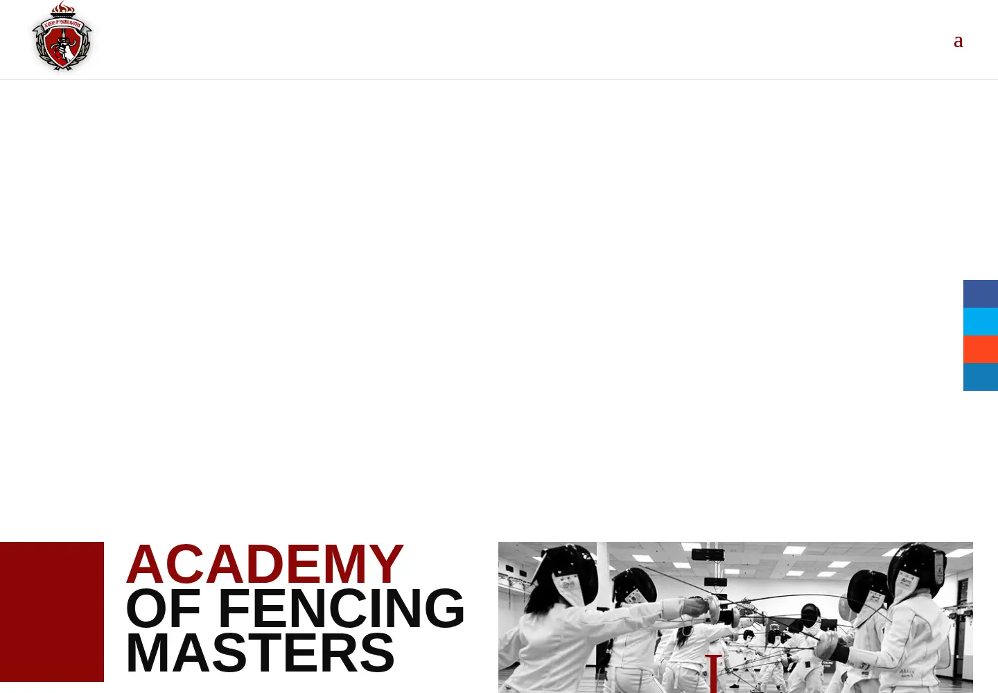 Captured homepage of academyoffencingmasters.com in the current scan