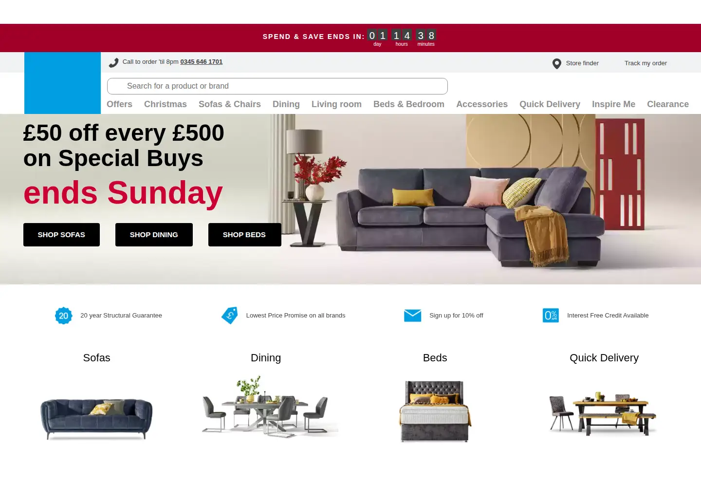 Screenshot of furniturevillage.co.uk