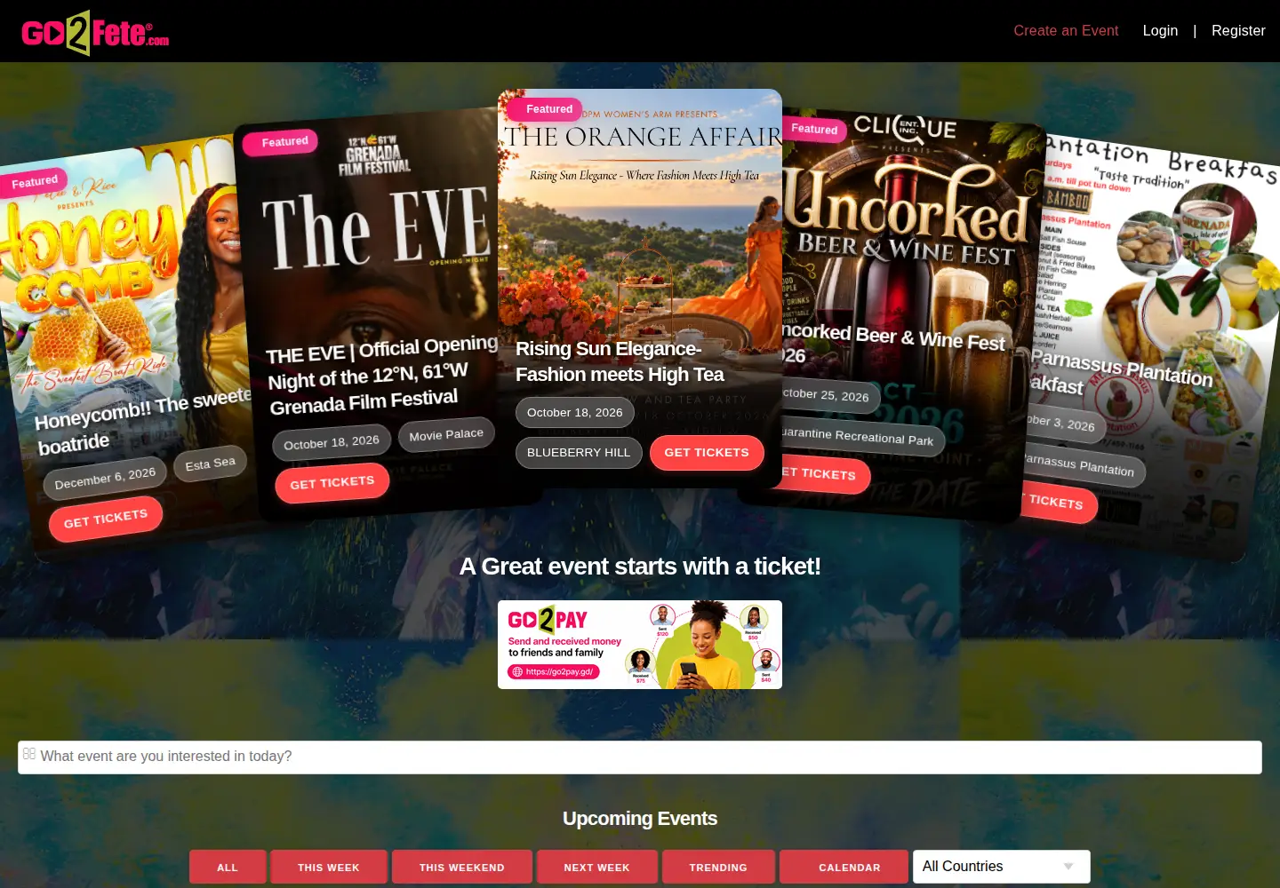Screenshot of go2fete.com