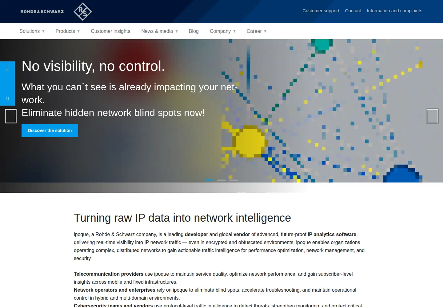 Screenshot of ipoque.com
