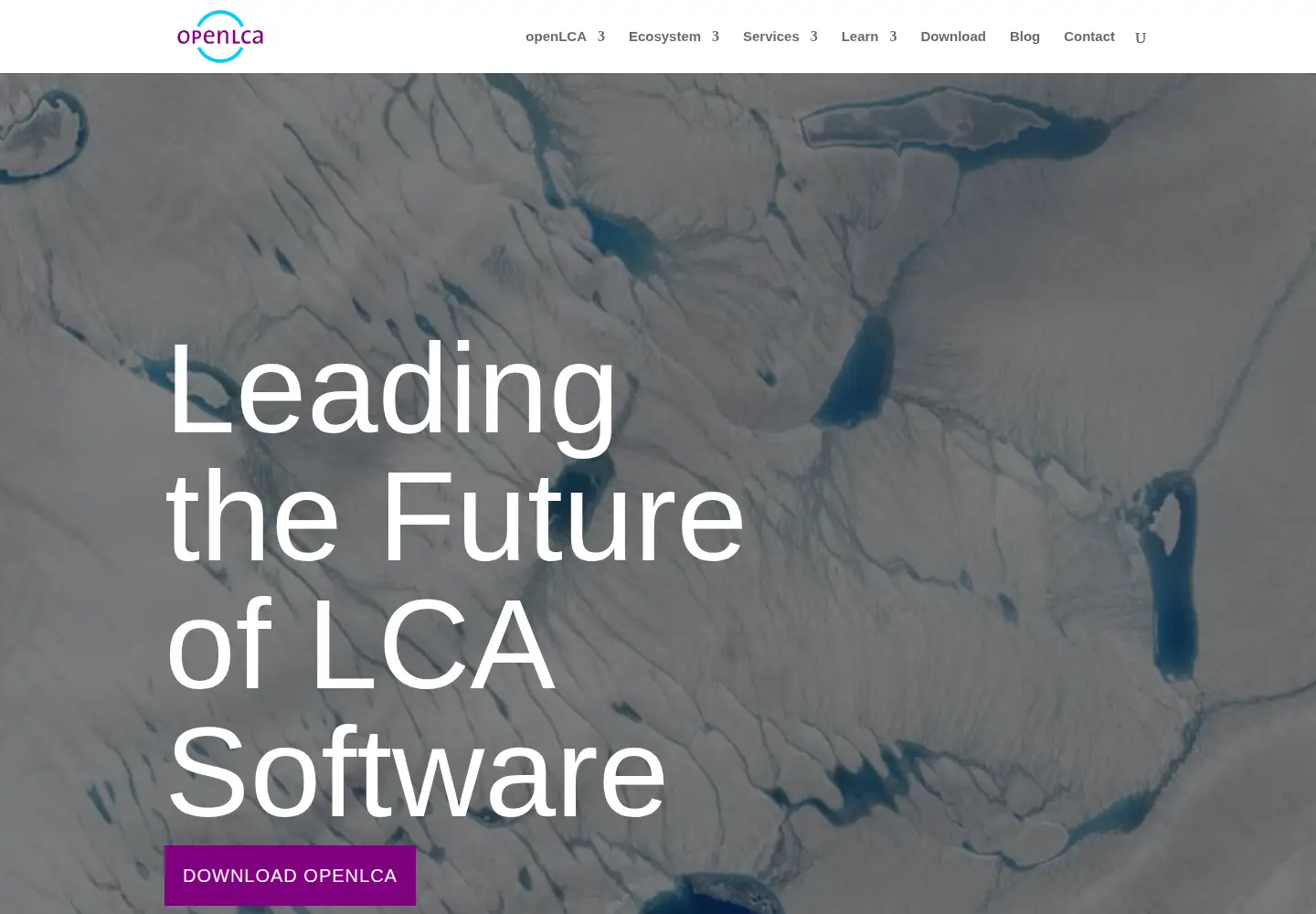 Screenshot of openlca.org