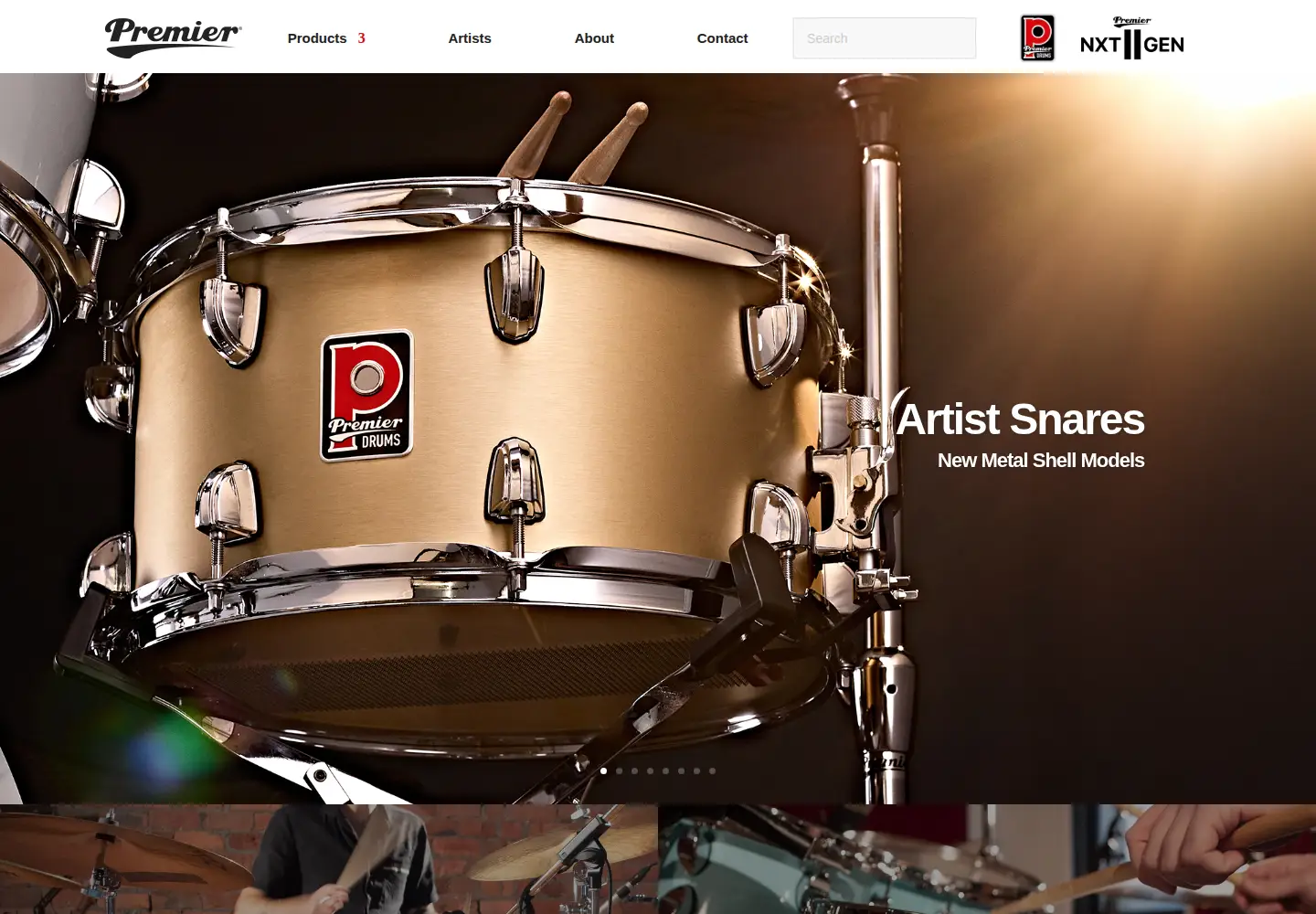 Screenshot of premier-percussion.com
