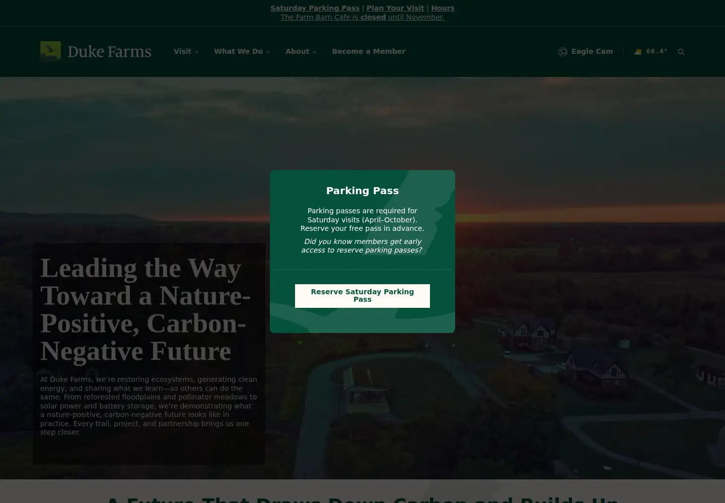 Screenshot of dukefarms.org