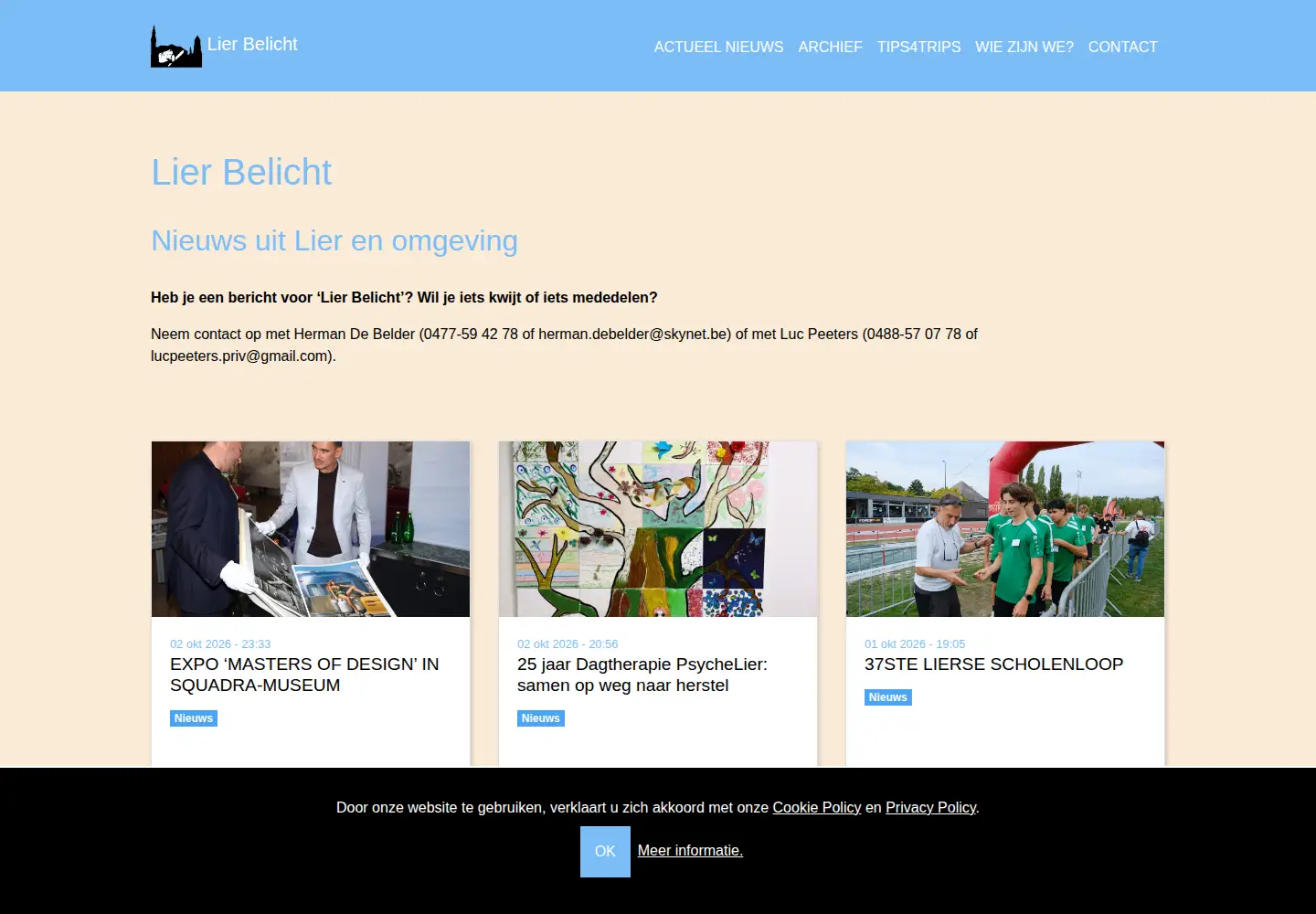 Screenshot of lierbelicht.be