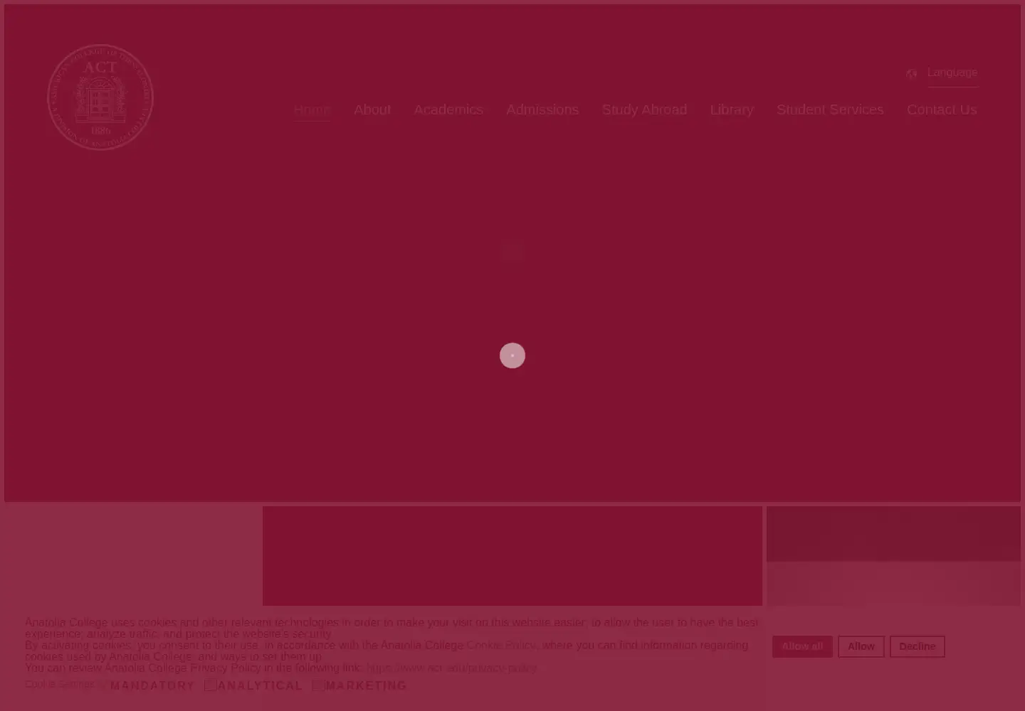 Screenshot of act.edu