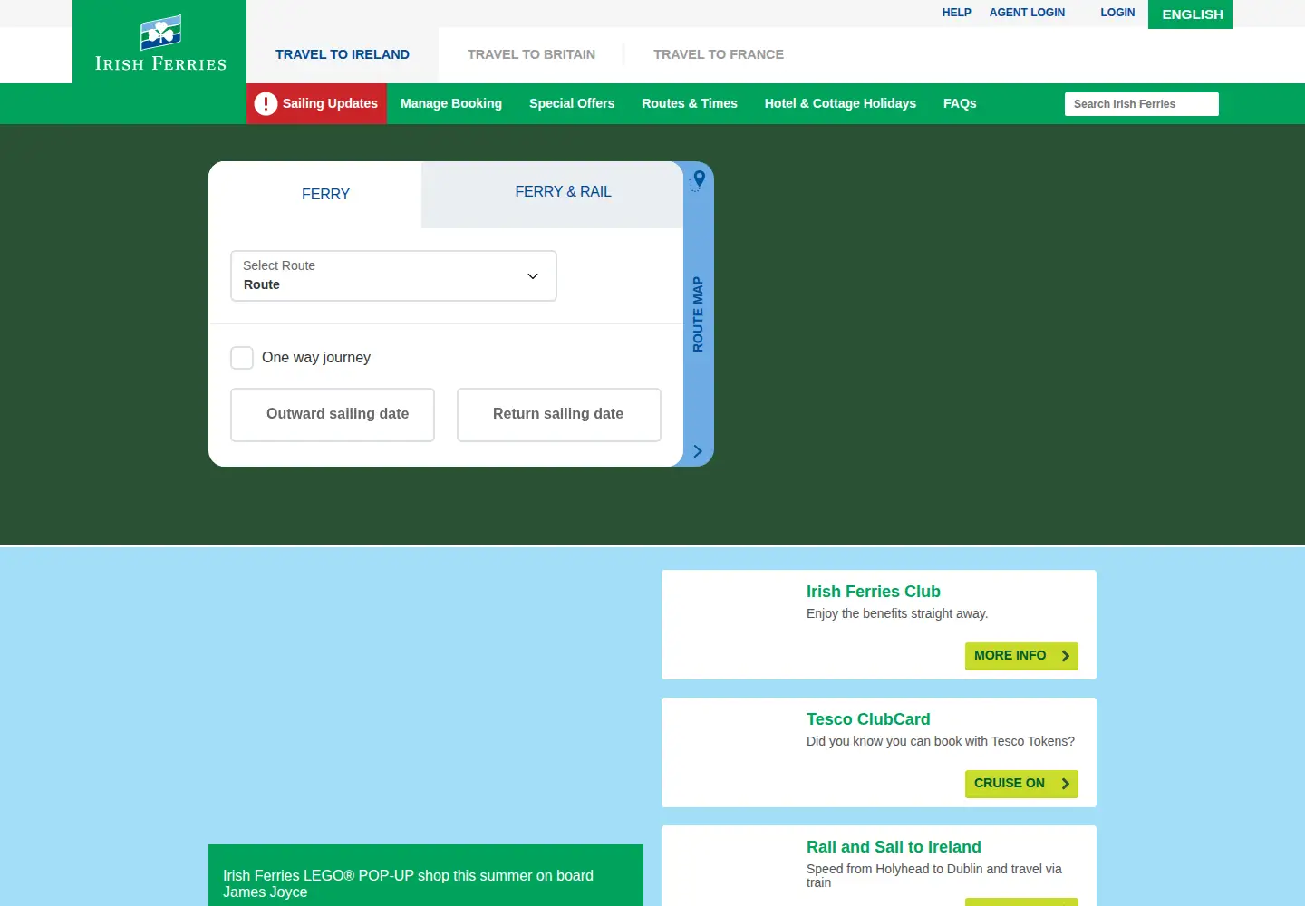 Screenshot of irishferries.com