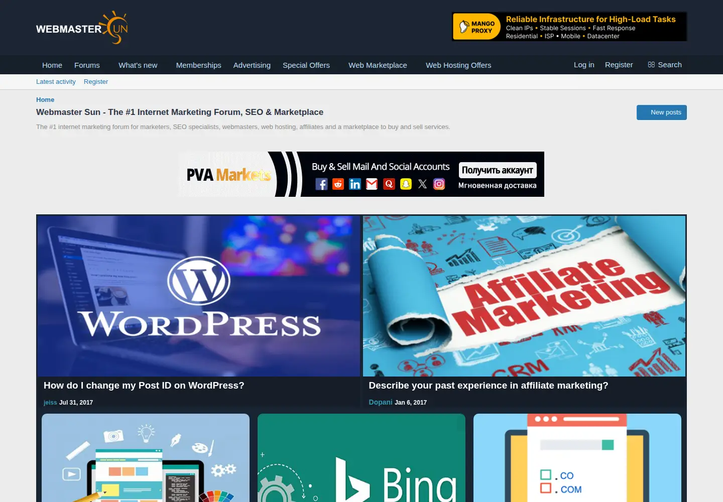 Screenshot of webmastersun.com